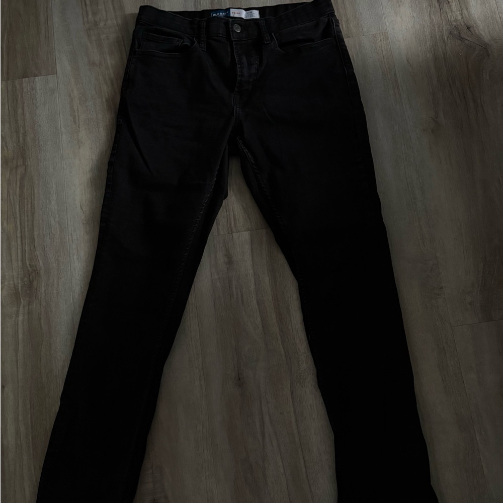 Old Navy Men's Slim Straight Black Jeans